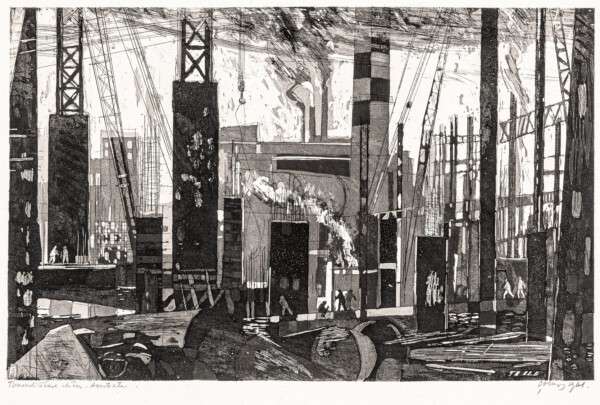 Evald Okas “Tsemenditehase ehitus”, 1961a